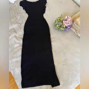 Black Cut Out Fitted Maxi Dress